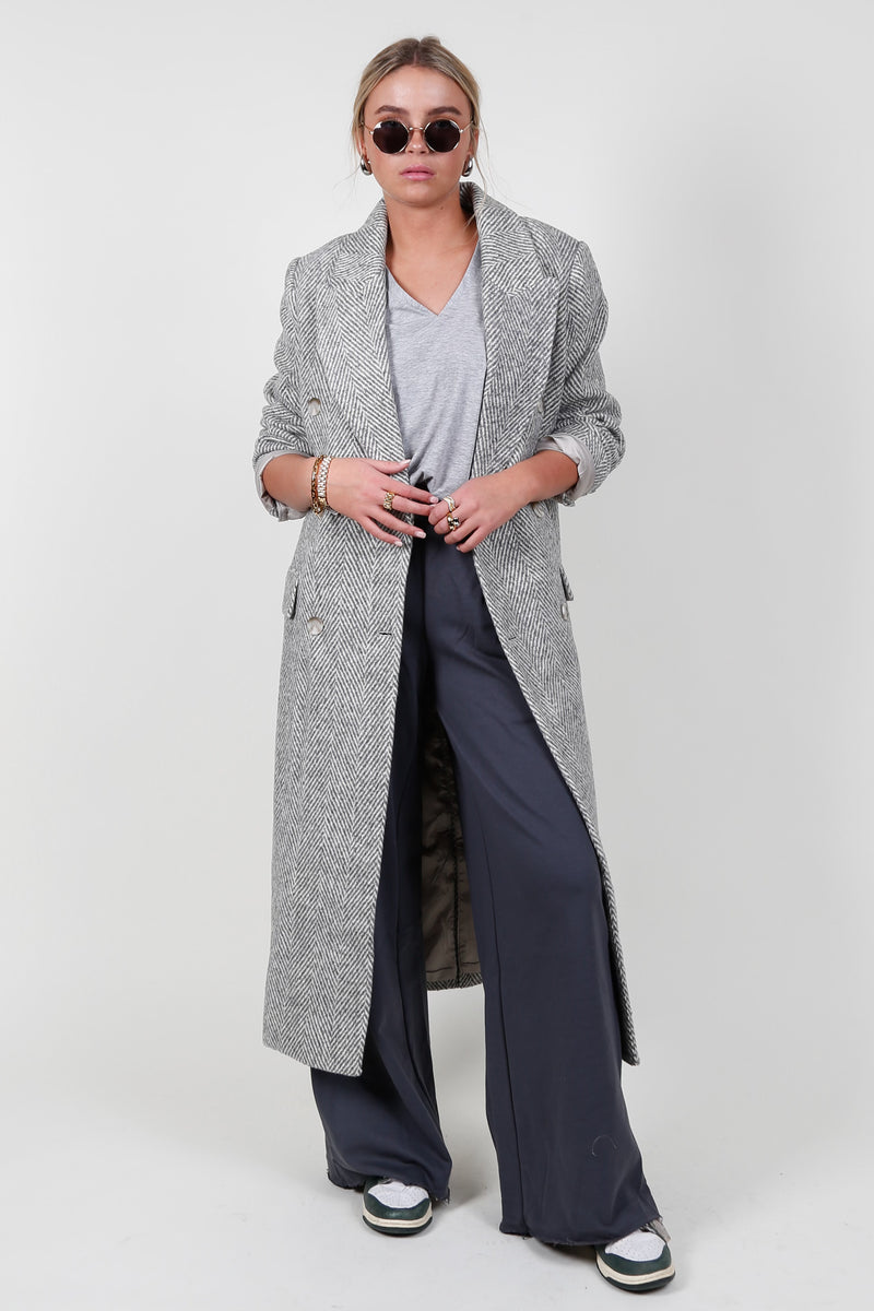 ASTR | The Morana Oversized Boucle Coat - Grey