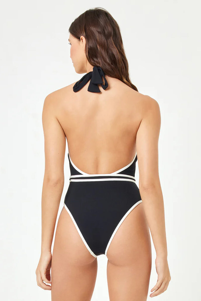 L*SPACE | Caicos One Piece - Black/Cream