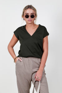FRAME | Le Mid Rise V Neck - Surplus