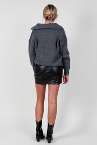 ASTR | The Dancing Queen Faux Leather Mini Skirt - Black