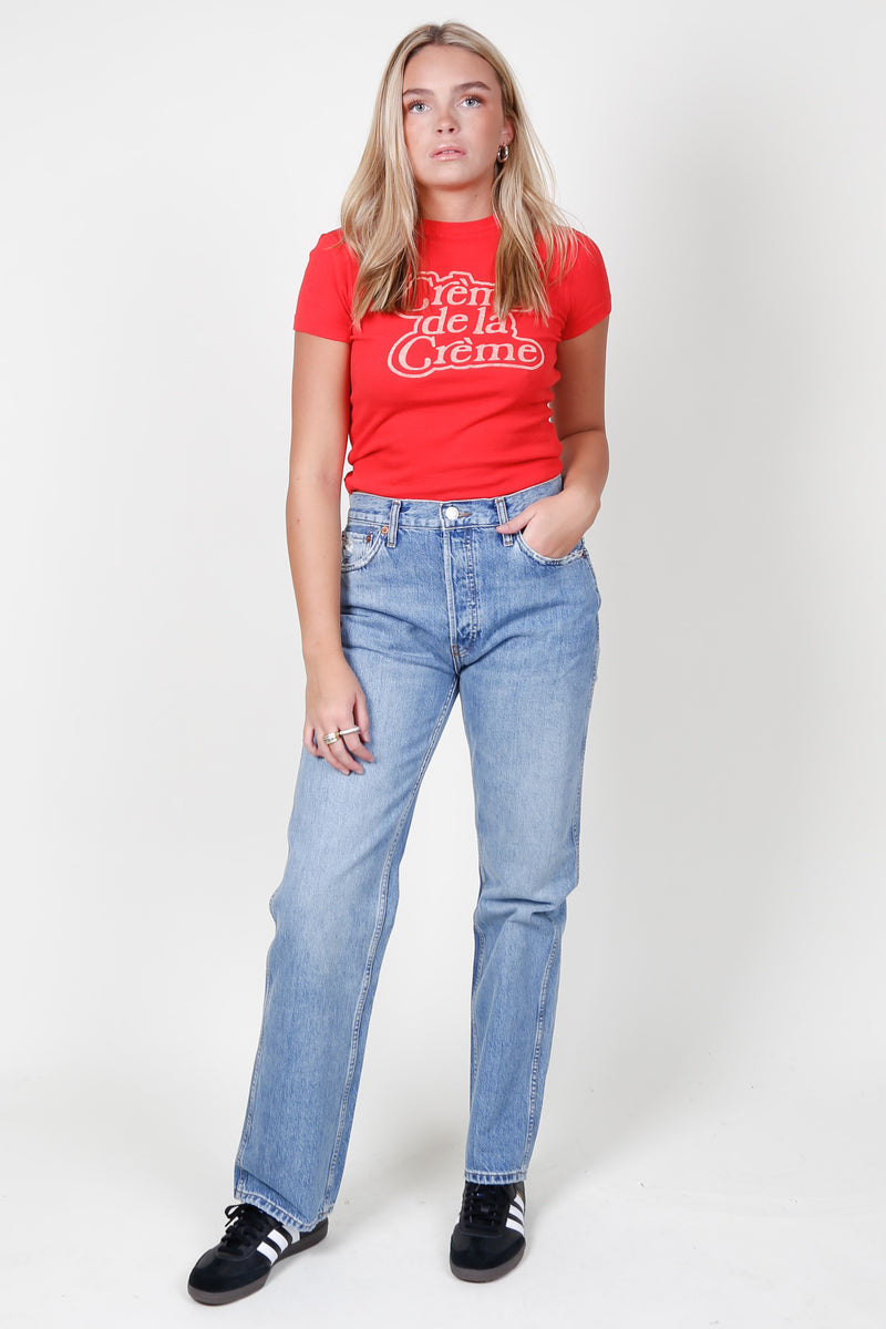 RE/DONE | Baby Tee Creme De La Creme - Cherry