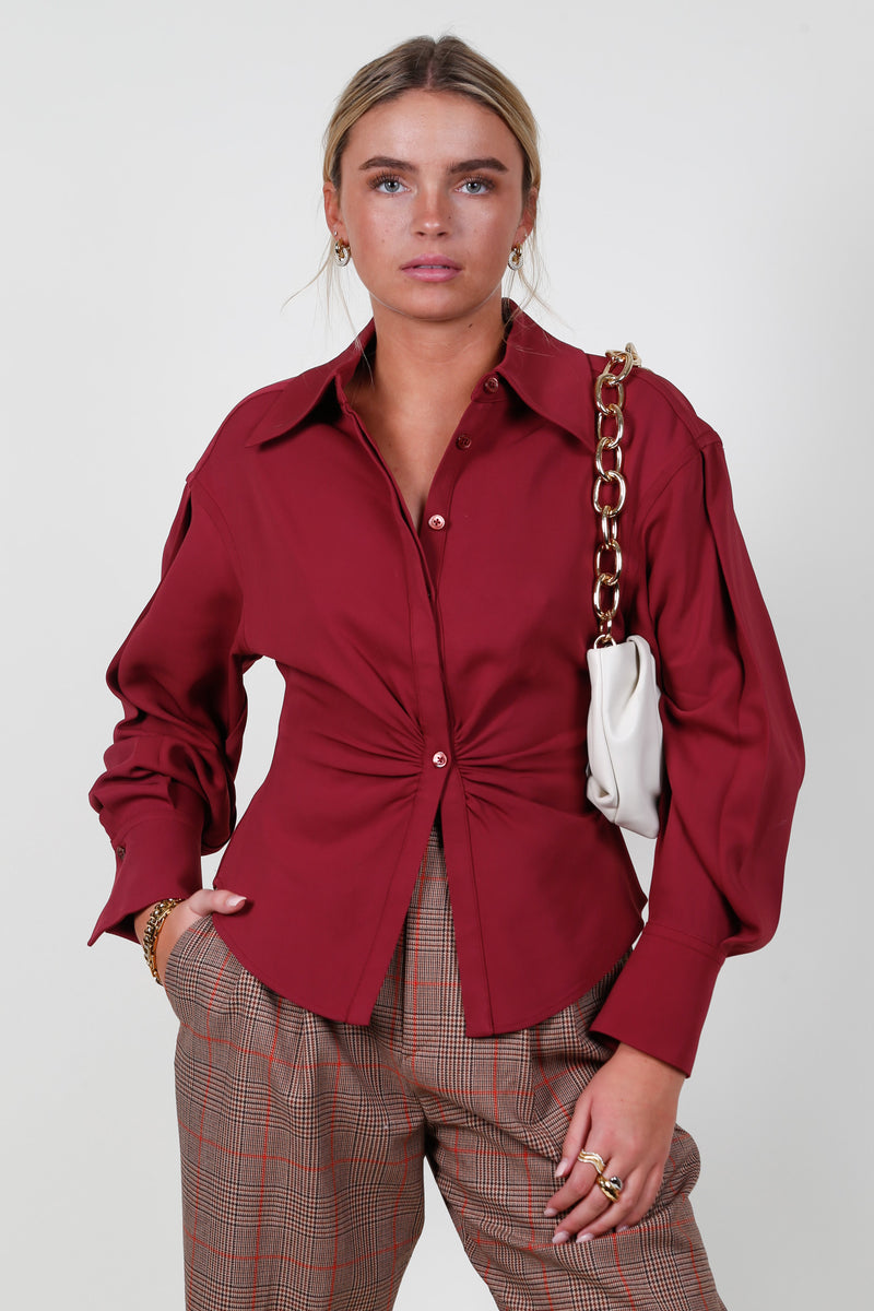 EQUIPMENT | The Bennett Blouse - Cordovan