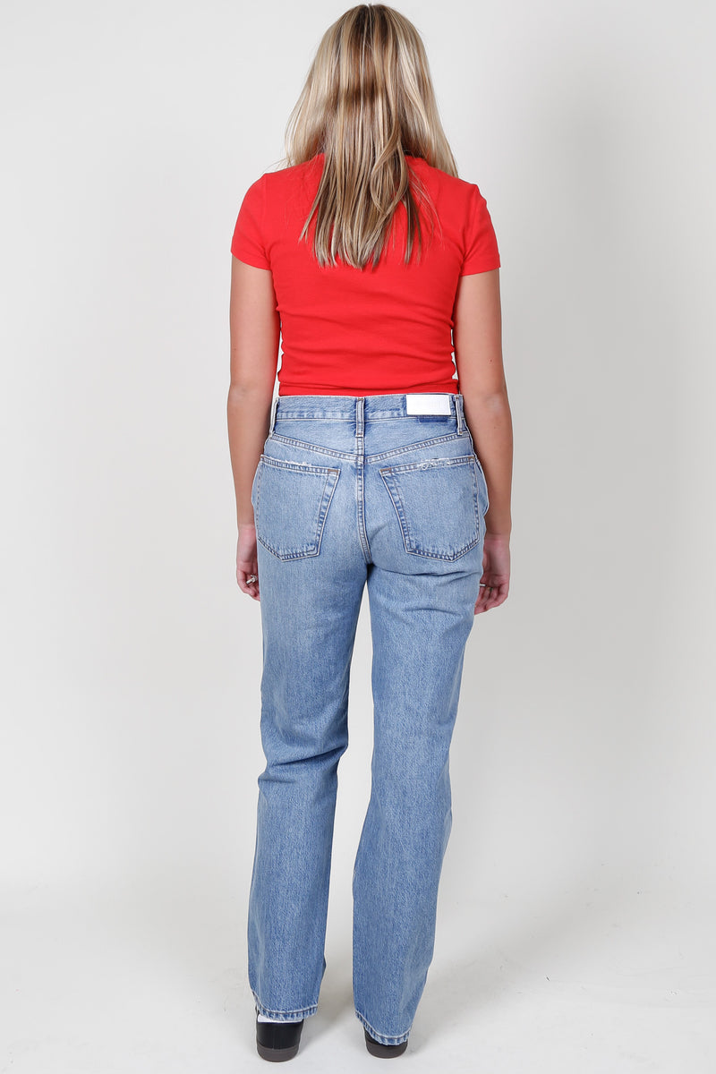 RE/DONE | Baby Tee Creme De La Creme - Cherry