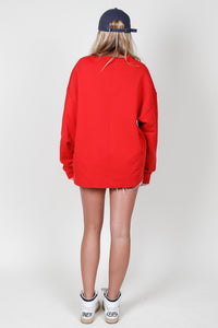 RE/DONE | Oversized Crewneck Sweatshirt - Cherry