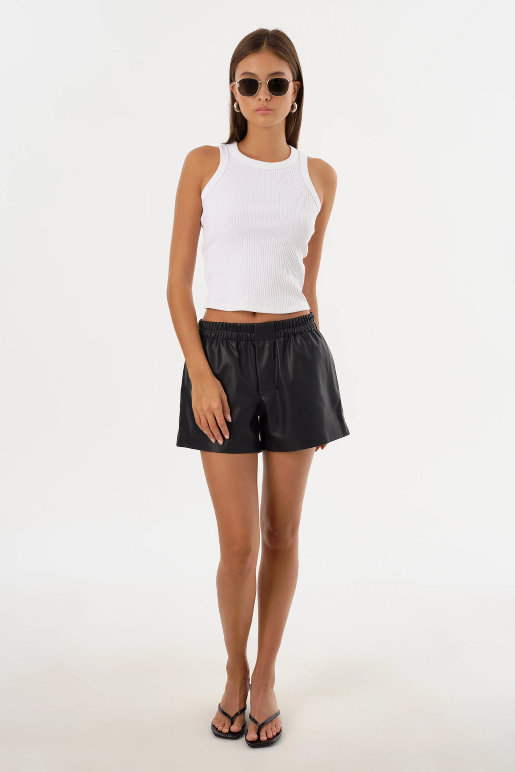 LAMARQUE | Vicki Rib Knit Tank - White