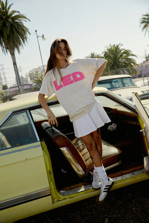 DAYDREAMER | Led Zep Merch Tee - Dirty White