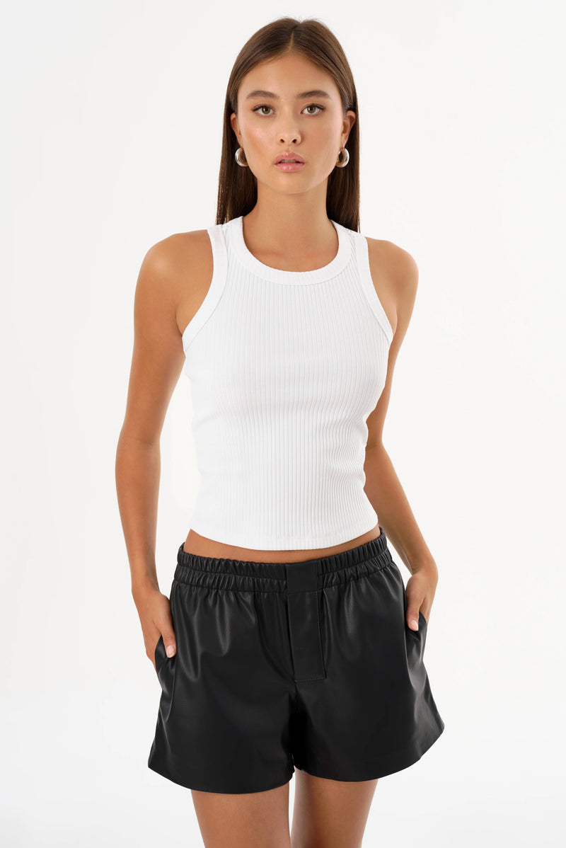 LAMARQUE | Vicki Rib Knit Tank - White