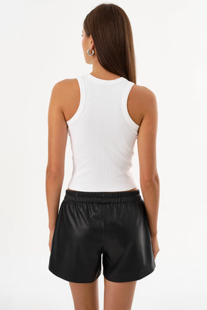 LAMARQUE | Vicki Rib Knit Tank - White