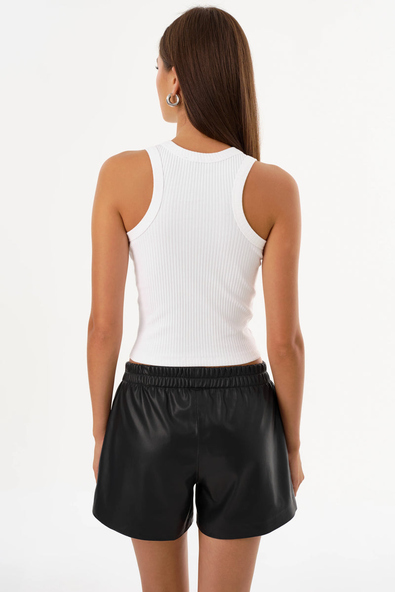 LAMARQUE | Vicki Rib Knit Tank - White