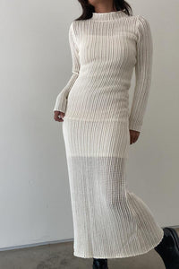 Crotchet This Way Dress - Milk