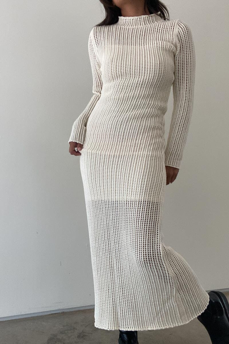 Crotchet This Way Dress - Milk