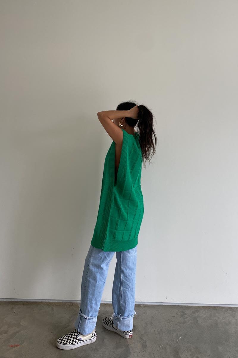 The Vest Dress - Kelly Green