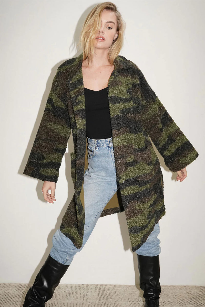 LNA | Astor Sherpa Coat - Camouflage