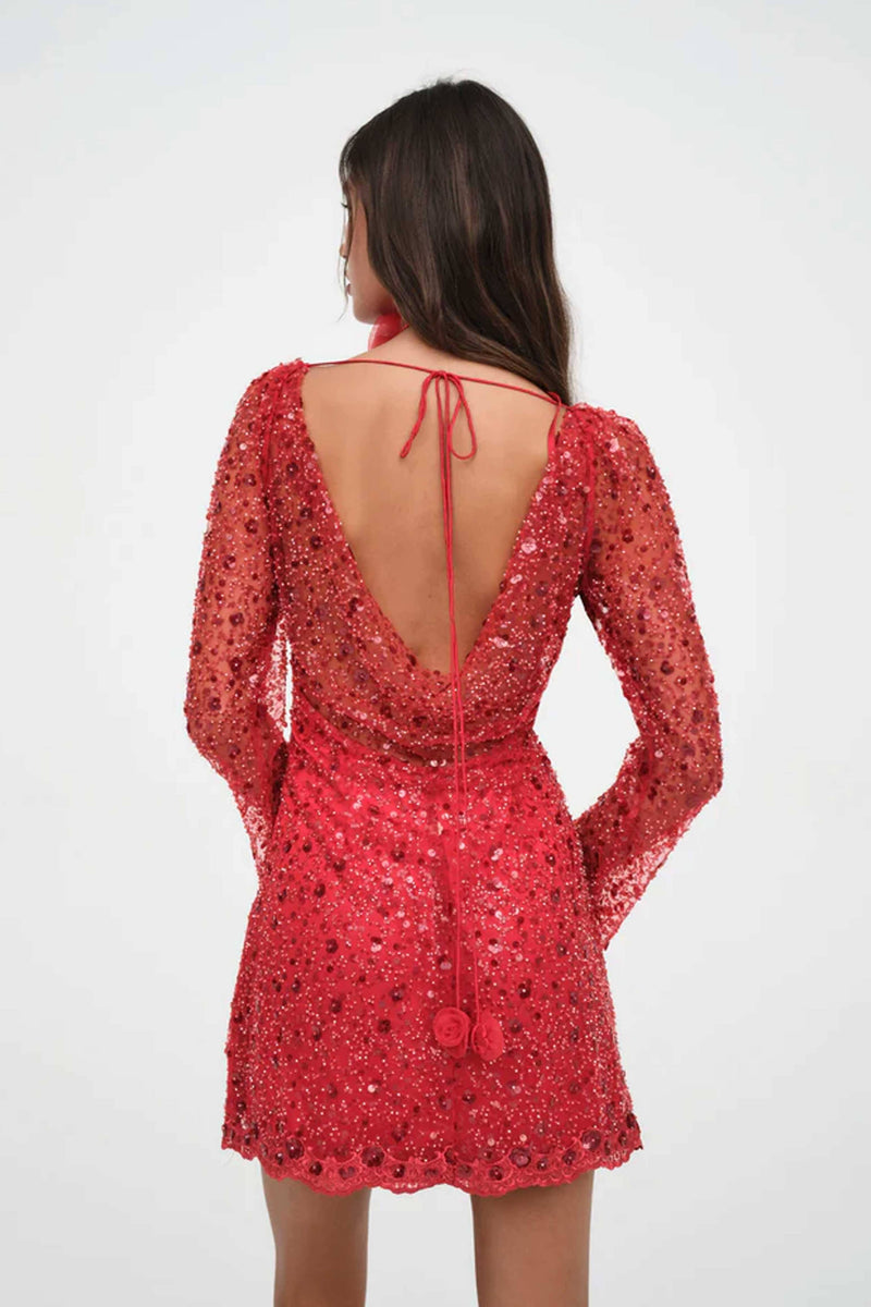 FOR LOVE & LEMONS | Gwendolyn Mini Dress - Red