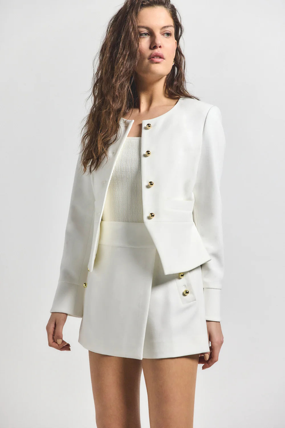 DEREK LAM | Elizabeth Jacket - Soft White – Scarlet Clothing