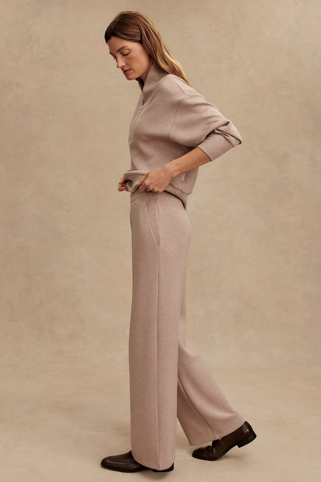 VARLEY | The Wide leg Pant 30" - Taupe Marl