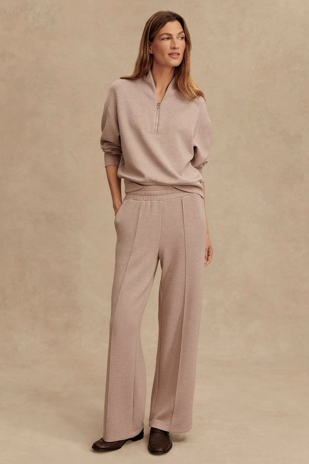 VARLEY | The Wide leg Pant 30" - Taupe Marl