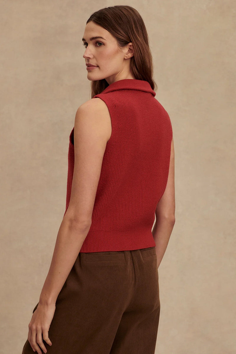 VARLEY | Amina Half Zip Knit - Lava Falls