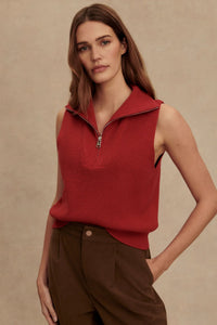 VARLEY | Amina Half Zip Knit - Lava Falls