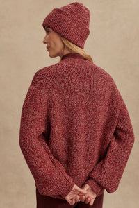 VARLEY | Patricia Rib Cardigan - Red Flecked