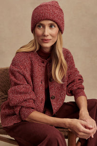 VARLEY | Patricia Rib Cardigan - Red Flecked