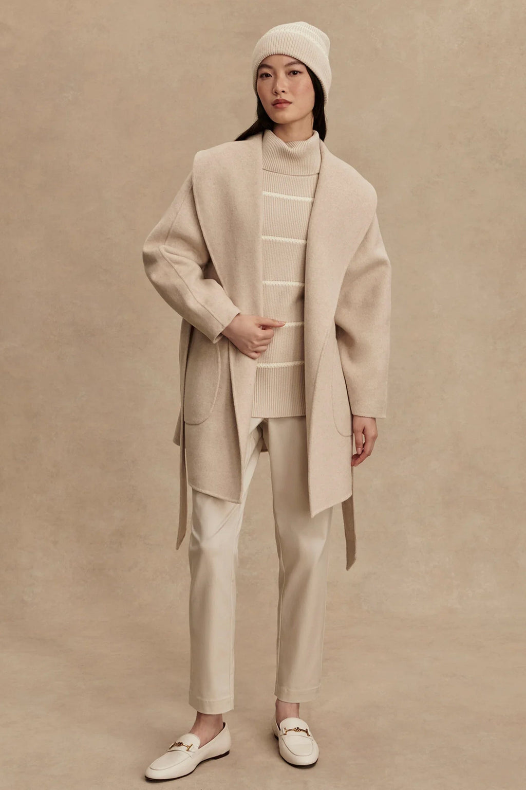 VARLEY | Edgemere Wrap Jacket - Pumice Stone Marl