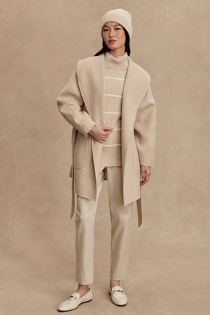 VARLEY | Edgemere Wrap Jacket - Pumice Stone Marl