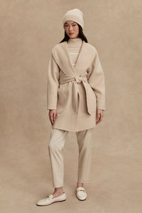 VARLEY | Edgemere Wrap Jacket - Pumice Stone Marl
