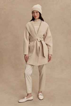 VARLEY | Edgemere Wrap Jacket - Pumice Stone Marl