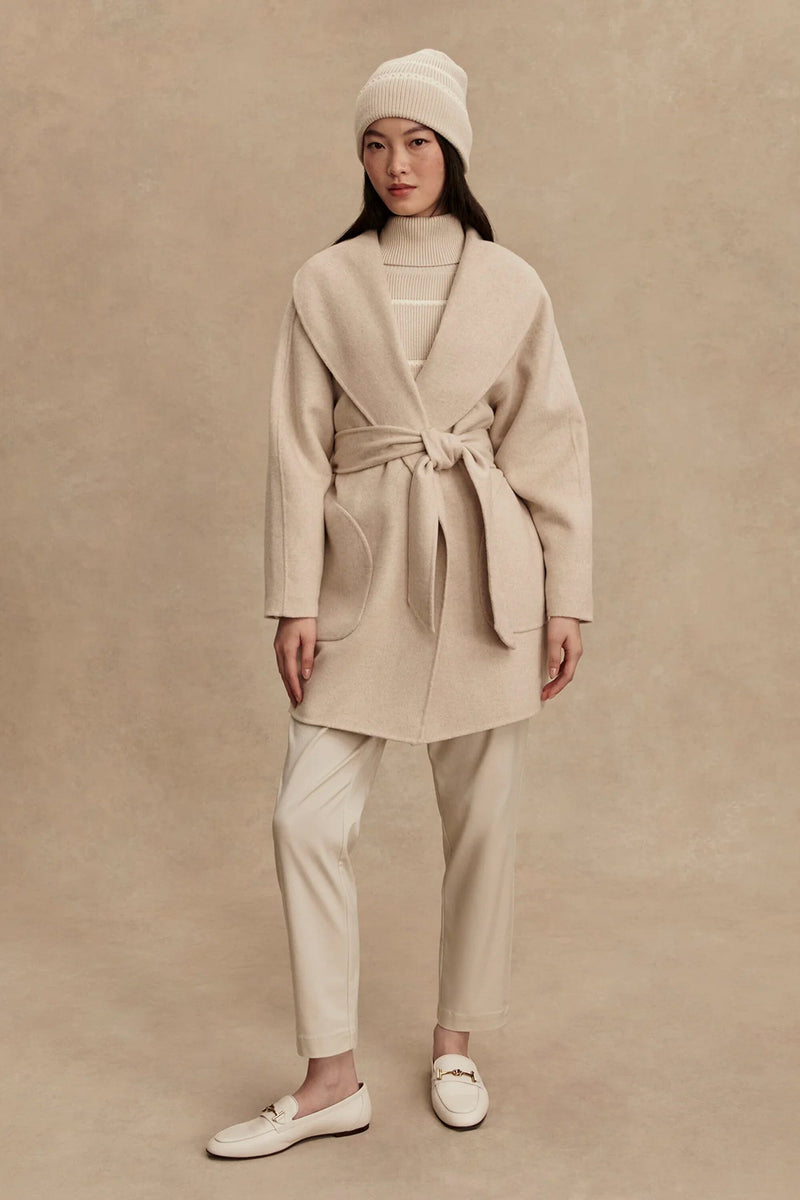 VARLEY | Edgemere Wrap Jacket - Pumice Stone Marl