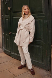 VARLEY | Edgemere Wrap Jacket - Pumice Stone Marl