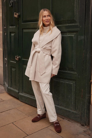 VARLEY | Edgemere Wrap Jacket - Pumice Stone Marl