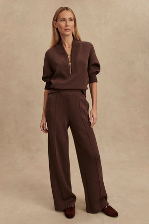 VARLEY | The Wide Leg Pant 30 - Coffee Bean Marl