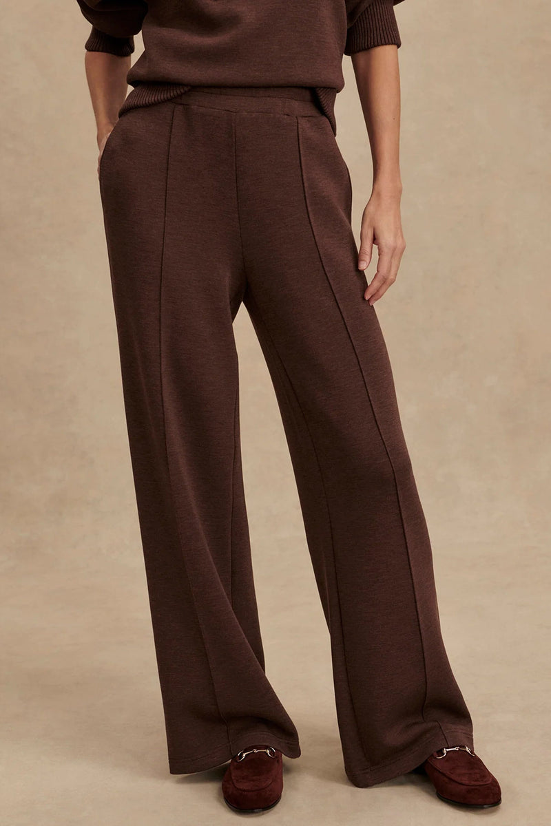 VARLEY | The Wide Leg Pant 30 - Coffee Bean Marl
