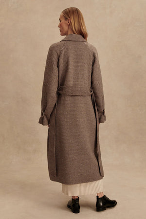 VARLEY | Tomlinson Belted Long Coat - Deep Taupe
