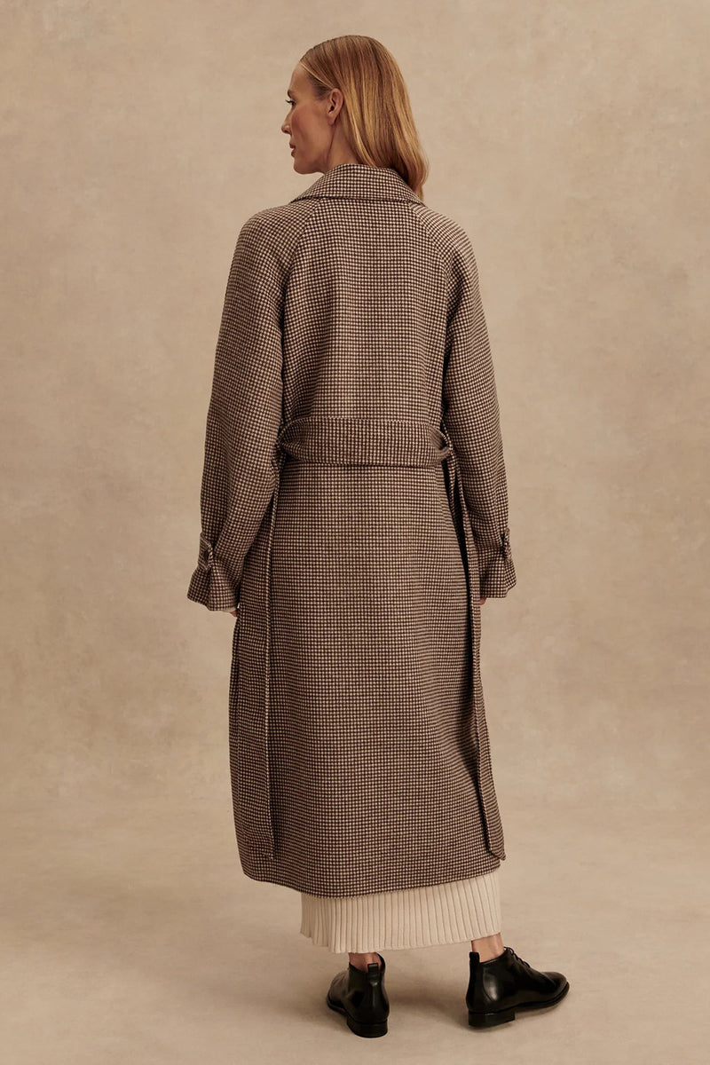 VARLEY | Tomlinson Belted Long Coat - Deep Taupe