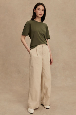 VARLEY | Leighton Boyfriend Tee - Racing Olive