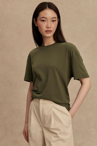 VARLEY | Leighton Boyfriend Tee - Racing Olive