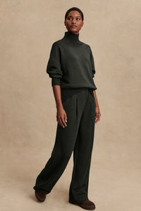VARLEY | The Extra Wide Leg Pant - Olive Marl