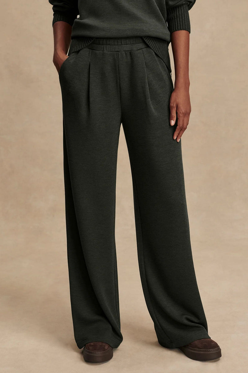 VARLEY | The Extra Wide Leg Pant - Olive Marl