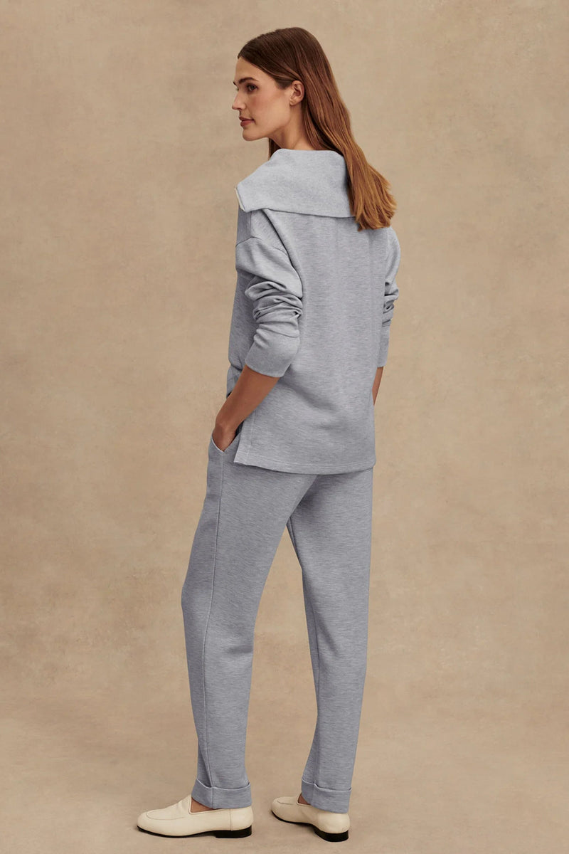VARLEY | The Rolled Cuff Pant - Mid Blue Marl