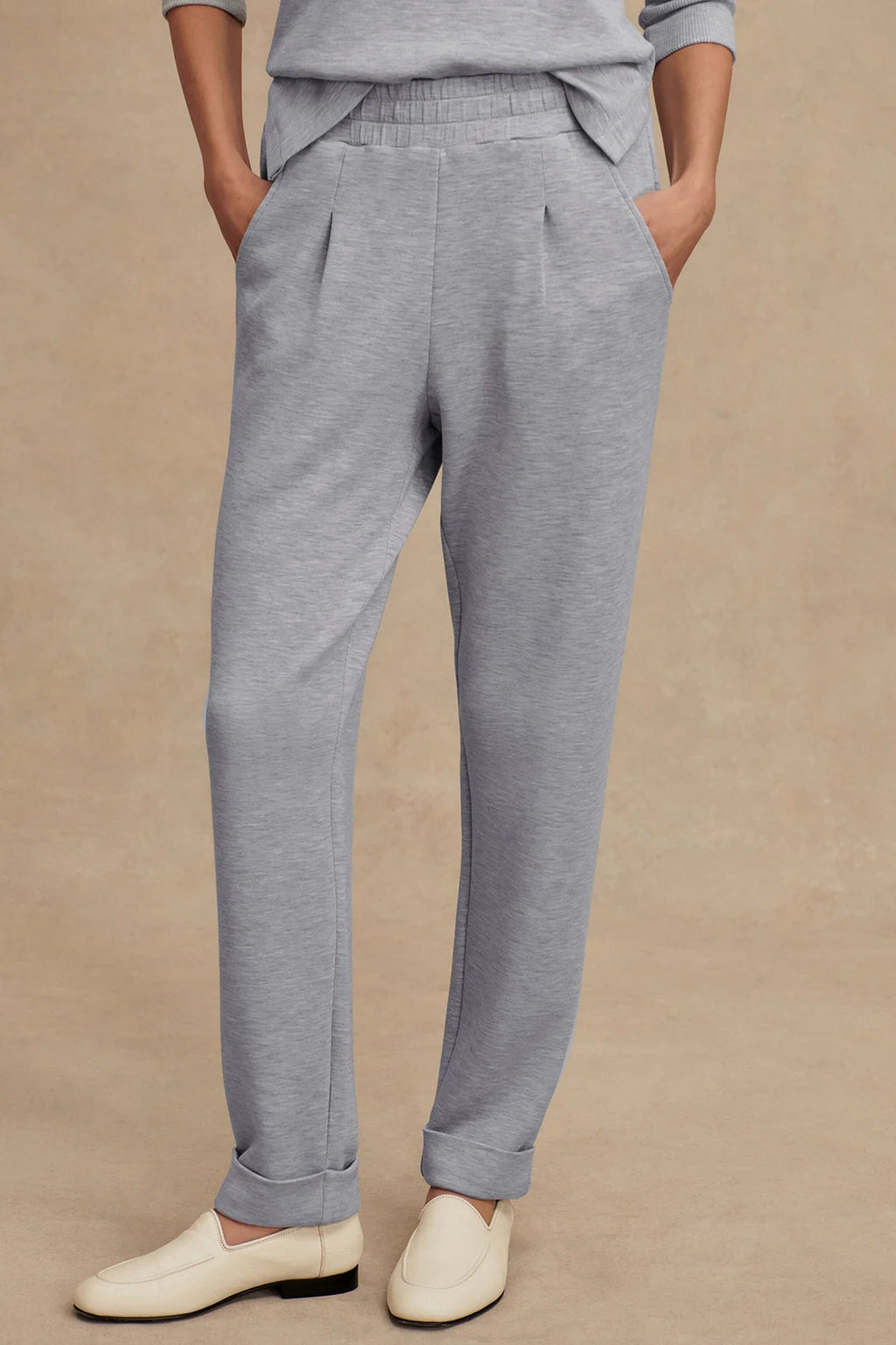 VARLEY | The Rolled Cuff Pant - Mid Blue Marl