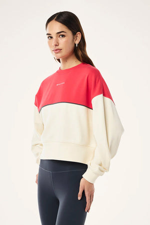 P.E NATION | Shift Sweat - White / Strawberry