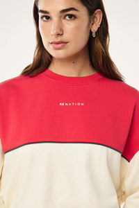 P.E NATION | Shift Sweat - White / Strawberry