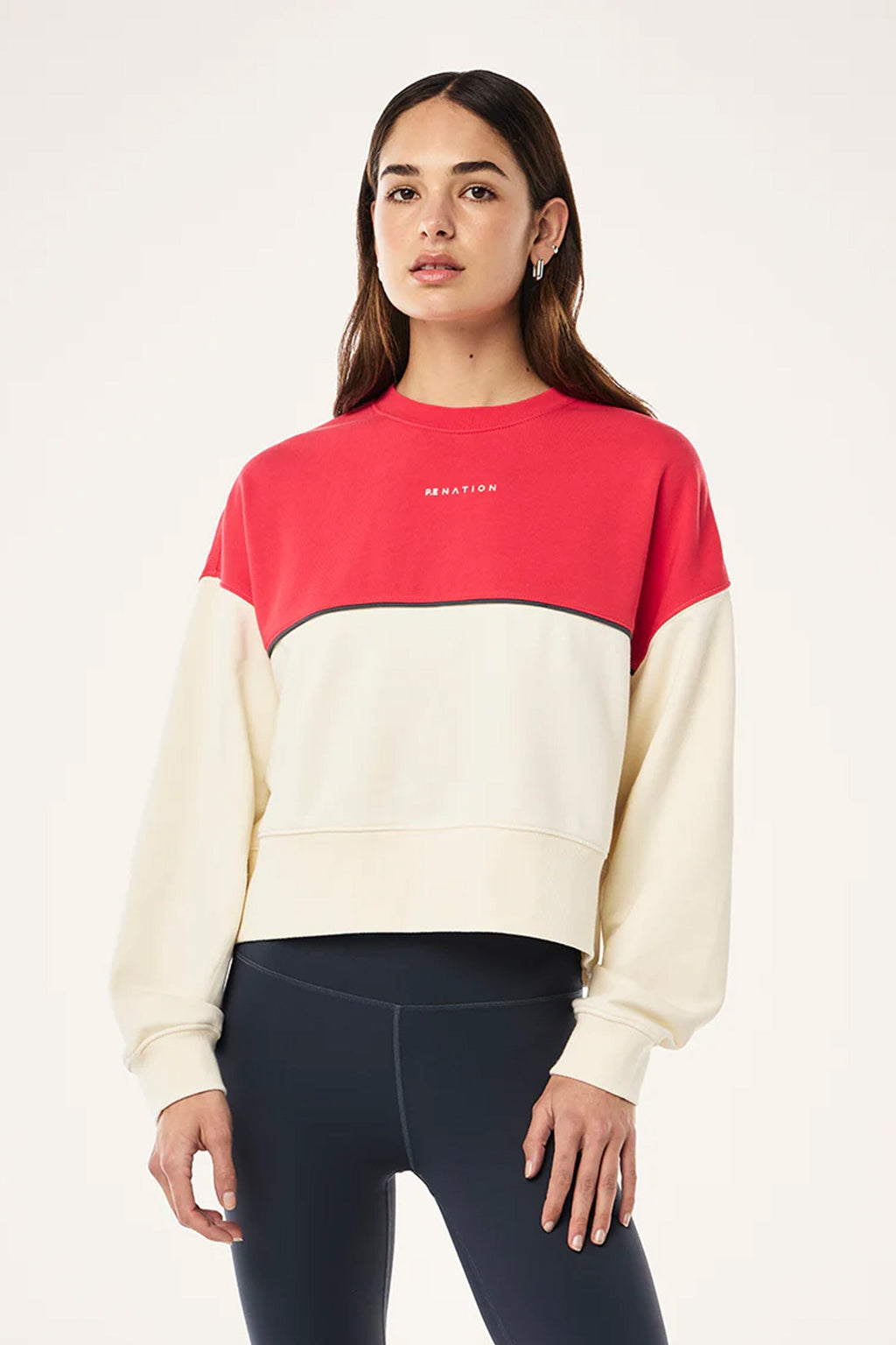 P.E NATION | Shift Sweat - White / Strawberry