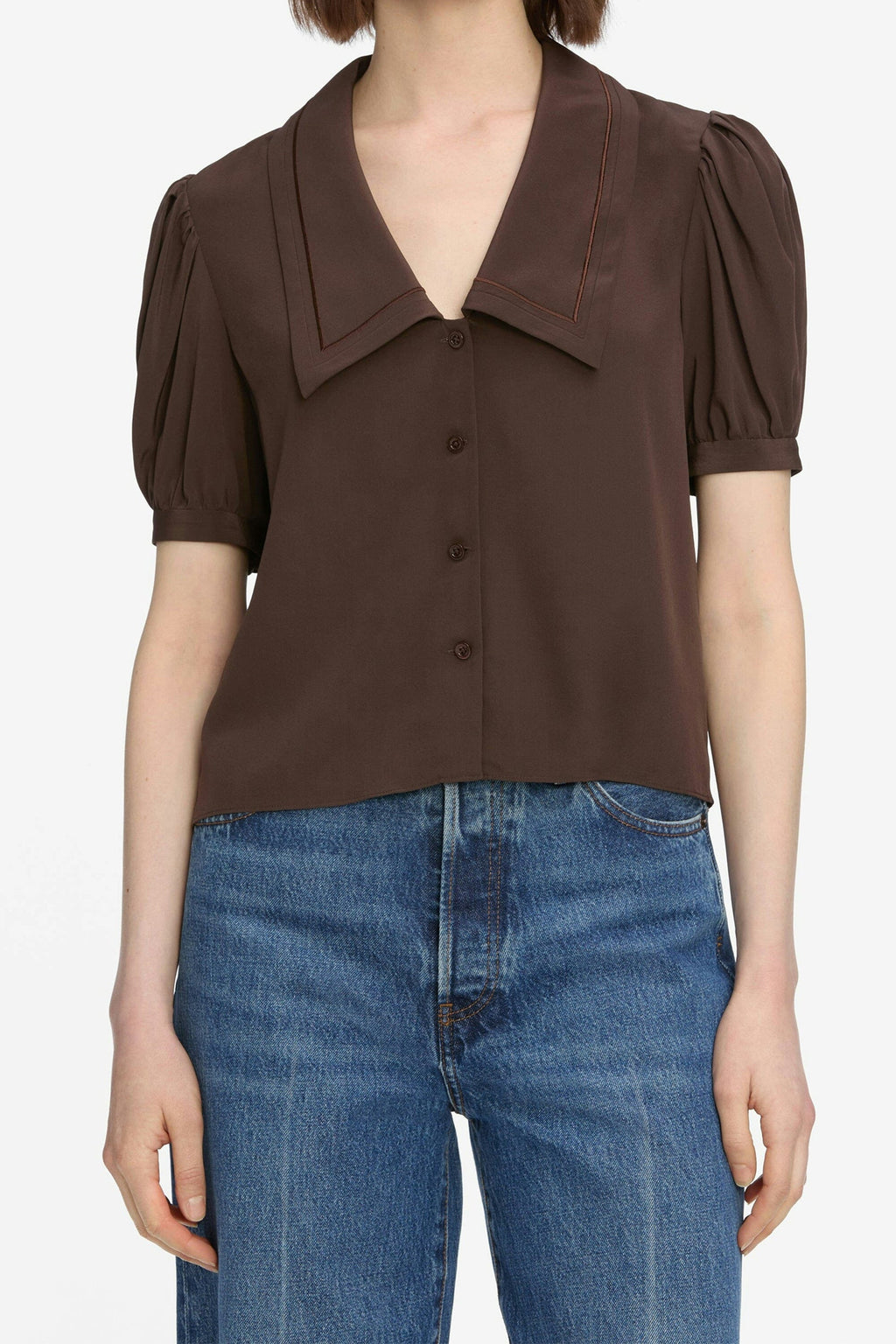 FRAME | The Sailor Blouse - Coffee