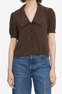 FRAME | The Sailor Blouse - Coffee