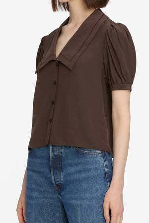 FRAME | The Sailor Blouse - Coffee