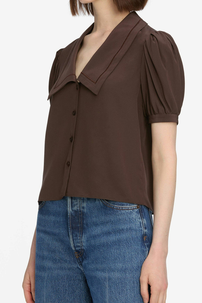 FRAME | The Sailor Blouse - Coffee