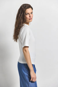 DEREK LAM | Frederic Ruched Short Sleeve Tee - White